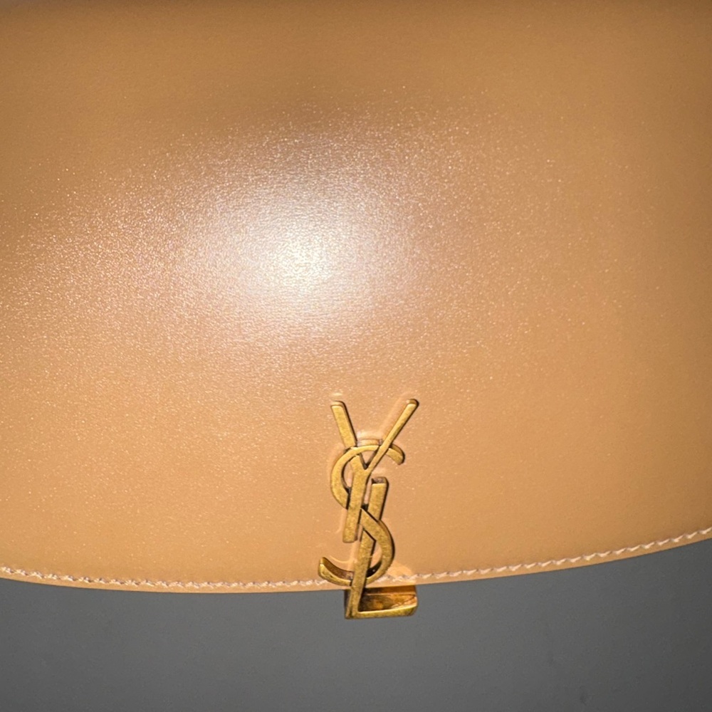 Saint Laurent Mini Voltaire Shoulder Bag — Dark Cork Calfskin — Retail $2500 - Picture 3 of 15